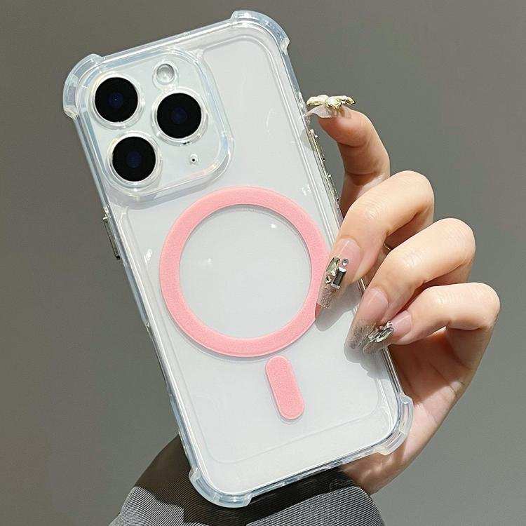 Electroplating TPU Hybrid PC Four Corners Shockproof MagSafe Phone Case