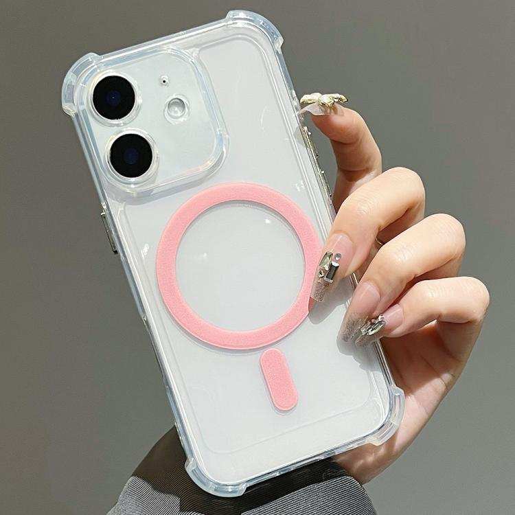 Electroplating TPU Hybrid PC Four Corners Shockproof MagSafe Phone Case