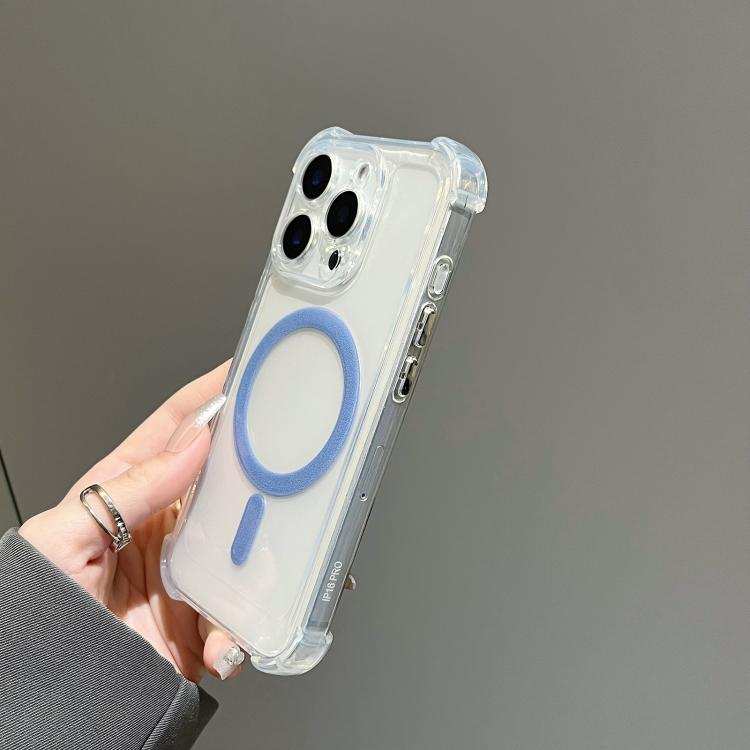 Electroplating TPU Hybrid PC Four Corners Shockproof MagSafe Phone Case