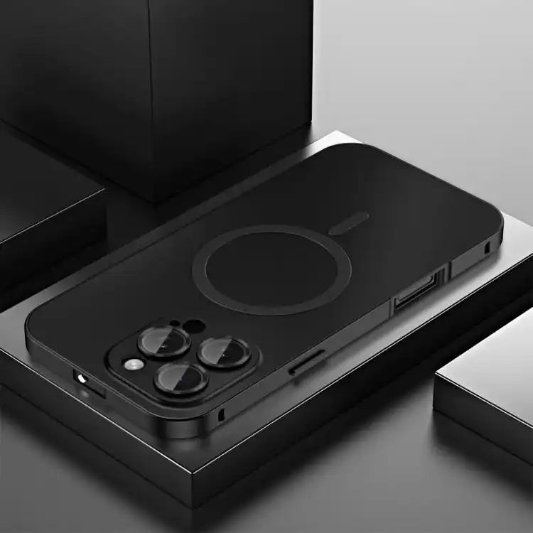 Spring Buckle MagSafe Magnetic Metal Phone Case