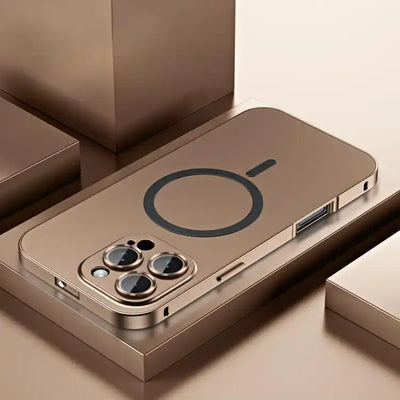 Spring Buckle MagSafe Magnetic Metal Phone Case