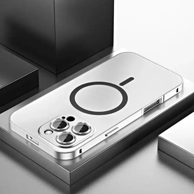Spring Buckle MagSafe Magnetic Metal Phone Case