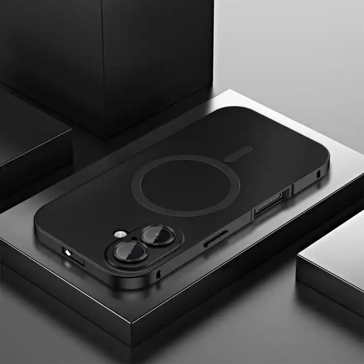 Spring Buckle MagSafe Magnetic Metal Phone Case