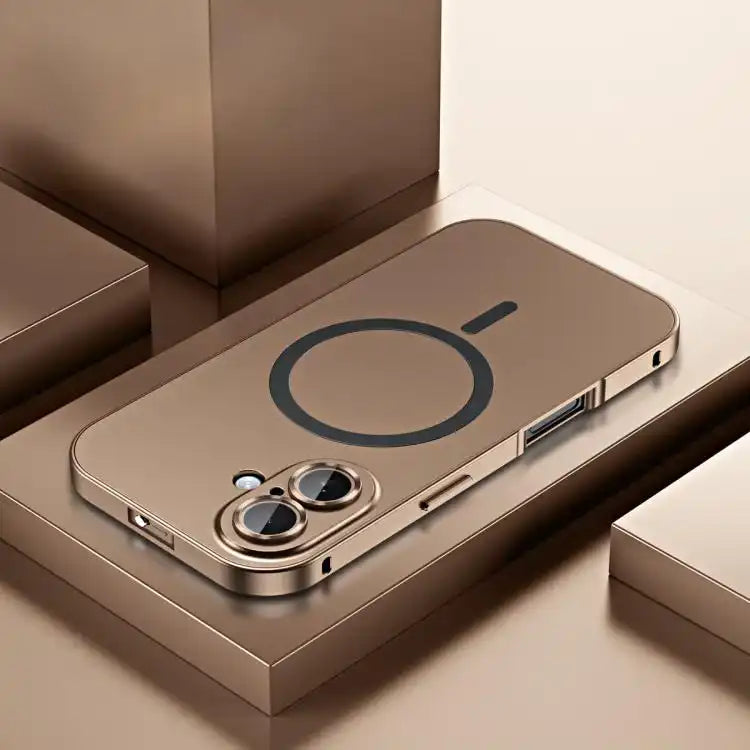 Spring Buckle MagSafe Magnetic Metal Phone Case