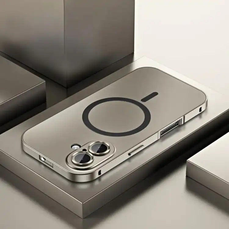 Spring Buckle MagSafe Magnetic Metal Phone Case