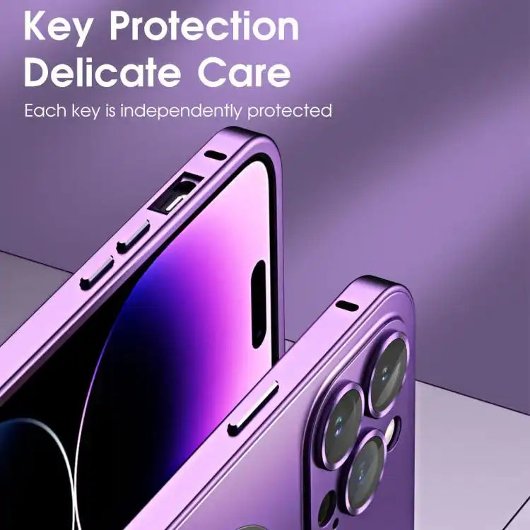 Spring Buckle MagSafe Magnetic Metal Phone Case