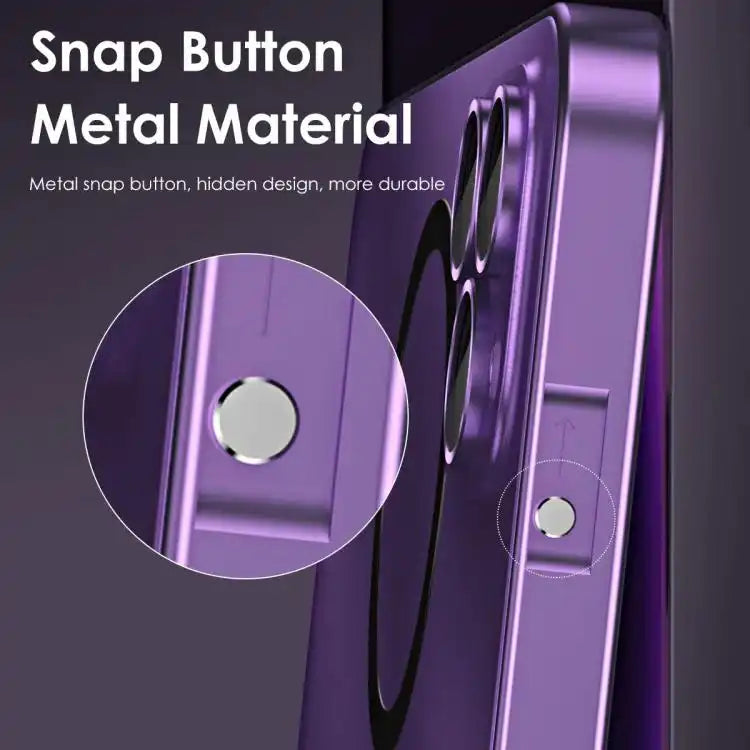Spring Buckle MagSafe Magnetic Metal Phone Case