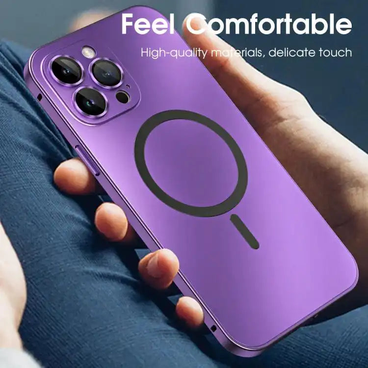 Spring Buckle MagSafe Magnetic Metal Phone Case