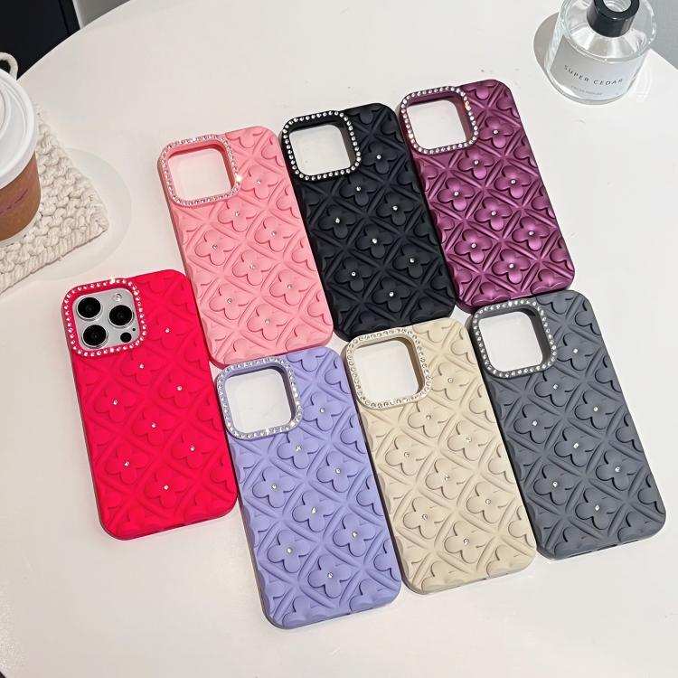 Oil-sprayed 3D Flower Diamond TPU Phone Case