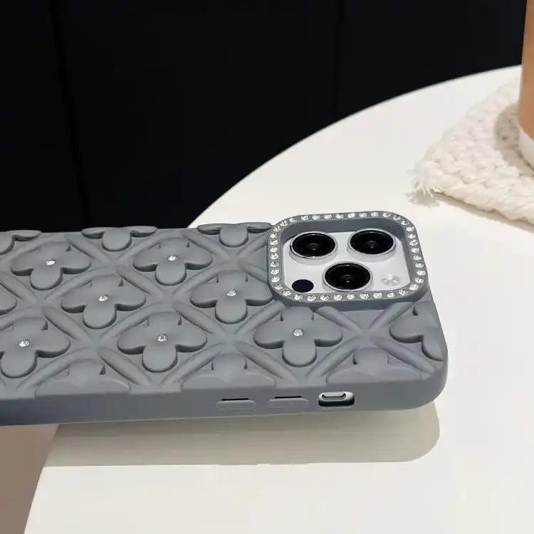 Oil-sprayed 3D Flower Diamond TPU Phone Case