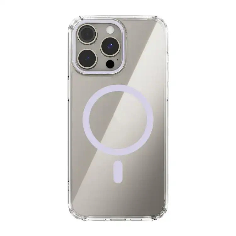 ABEEL MagSafe Magnetic Color Ring Anti-scratch Transparent Phone Case