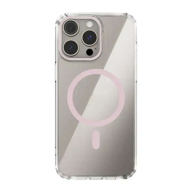 ABEEL MagSafe Magnetic Color Ring Anti-scratch Transparent Phone Case