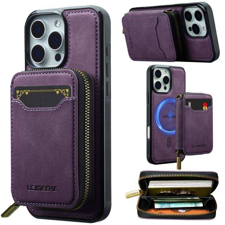 LC.IMEEKE L6 Series Zipper Card Bag MagSafe Magnetic Phone Case LC.IMEEKE