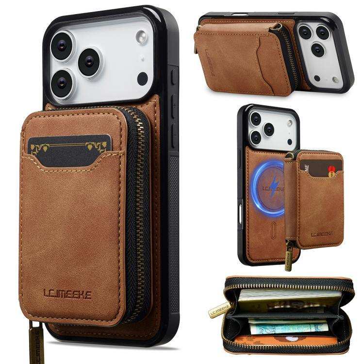 LC.IMEEKE L6 Series Zipper Card Bag MagSafe Magnetic Phone Case LC.IMEEKE