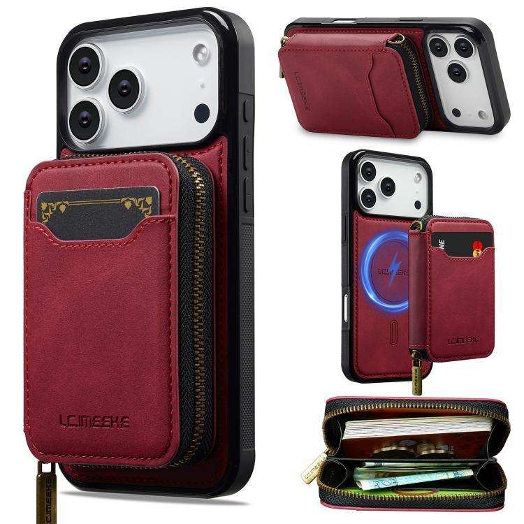 LC.IMEEKE L6 Series Zipper Card Bag MagSafe Magnetic Phone Case LC.IMEEKE