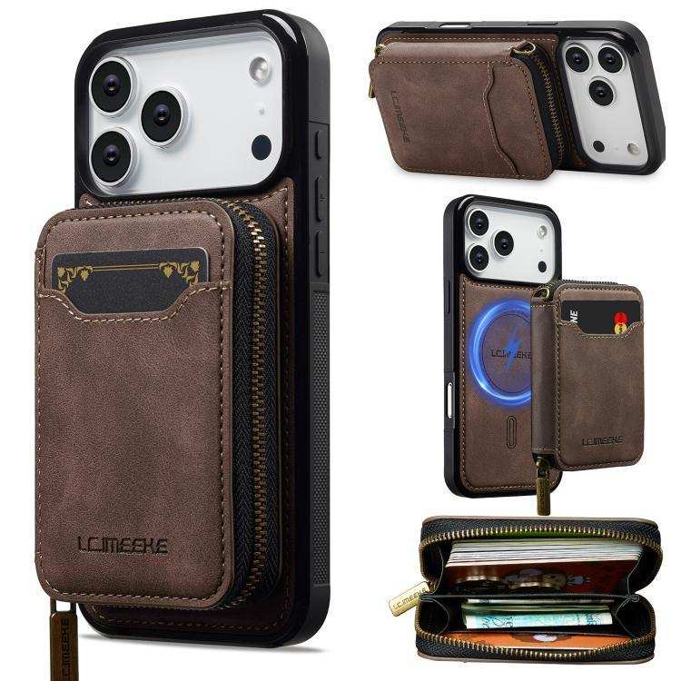 LC.IMEEKE L6 Series Zipper Card Bag MagSafe Magnetic Phone Case LC.IMEEKE