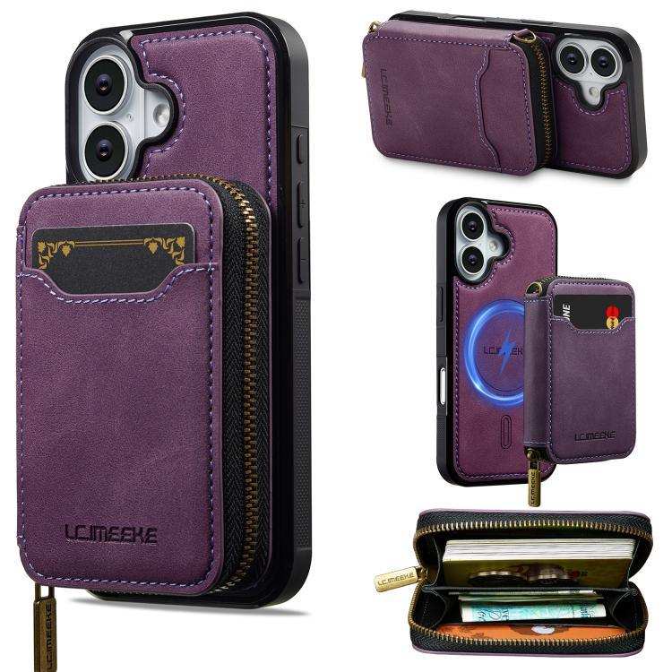 LC.IMEEKE L6 Series Zipper Card Bag MagSafe Magnetic Phone Case LC.IMEEKE