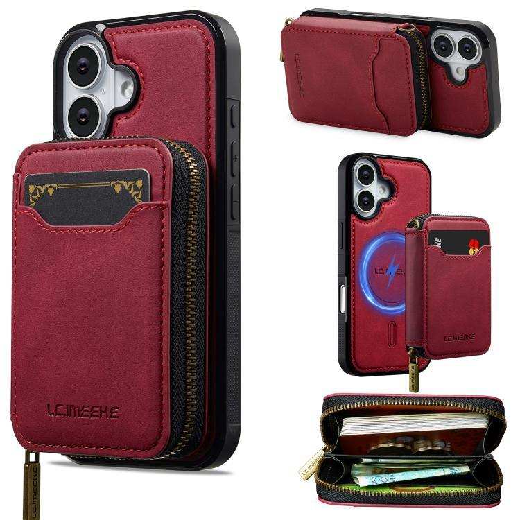 LC.IMEEKE L6 Series Zipper Card Bag MagSafe Magnetic Phone Case LC.IMEEKE