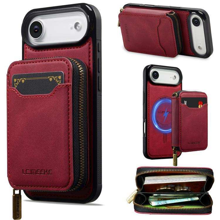 LC.IMEEKE L6 Series Zipper Card Bag MagSafe Magnetic Phone Case LC.IMEEKE