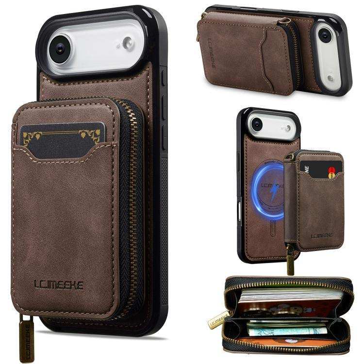 LC.IMEEKE L6 Series Zipper Card Bag MagSafe Magnetic Phone Case LC.IMEEKE