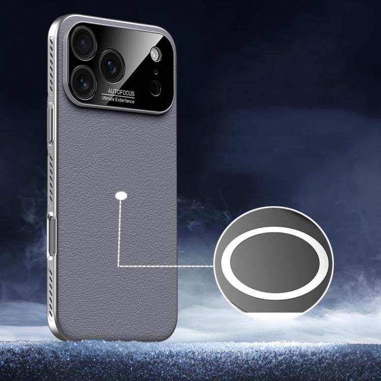 Soft Armor MagSafe Cooling Plain Leather Hybrid PC Phone Case