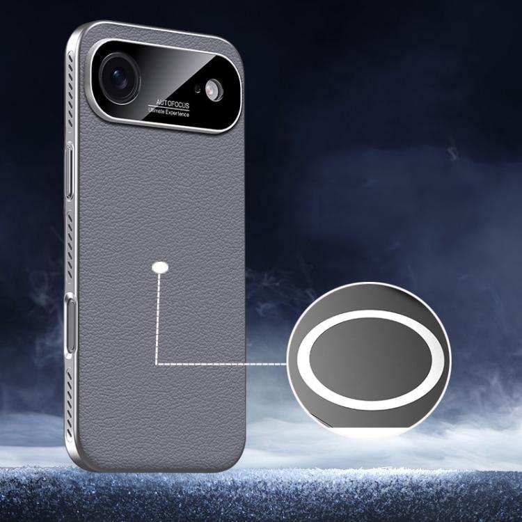 Soft Armor MagSafe Cooling Plain Leather Hybrid PC Phone Case