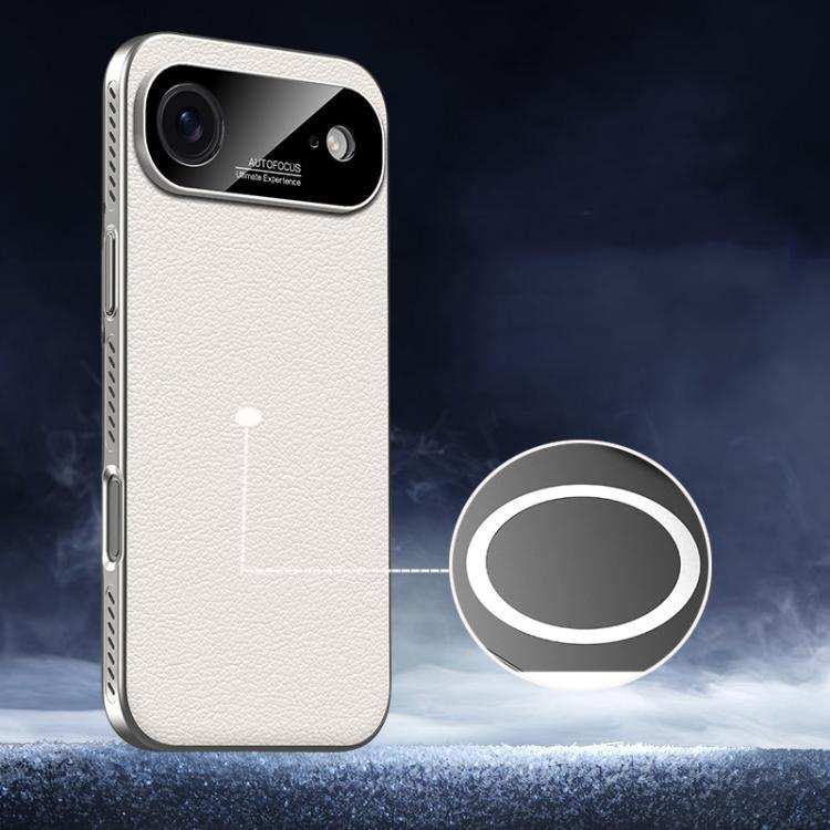 Soft Armor MagSafe Cooling Plain Leather Hybrid PC Phone Case