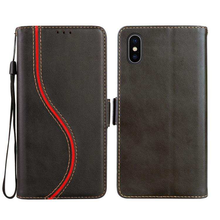 Side Buckle S Curve Leather Phone Case