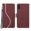 Side Buckle S Curve Leather Phone Case