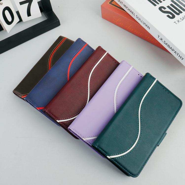 Side Buckle S Curve Leather Phone Case