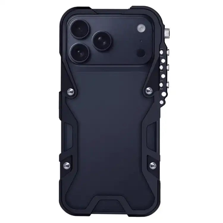 Trigger Design Hollow Metal Frame Phone Case with Lanyard