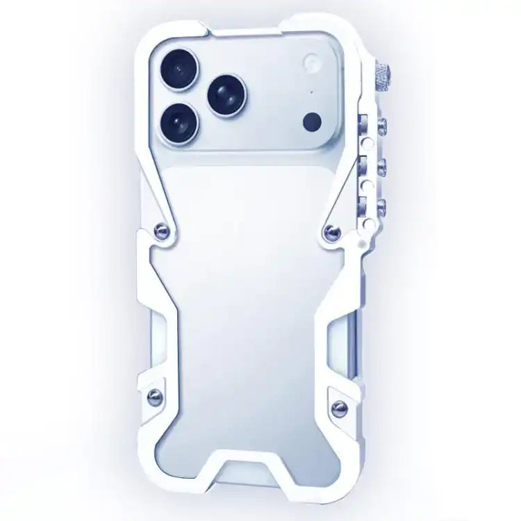 Trigger Design Hollow Metal Frame Phone Case with Lanyard
