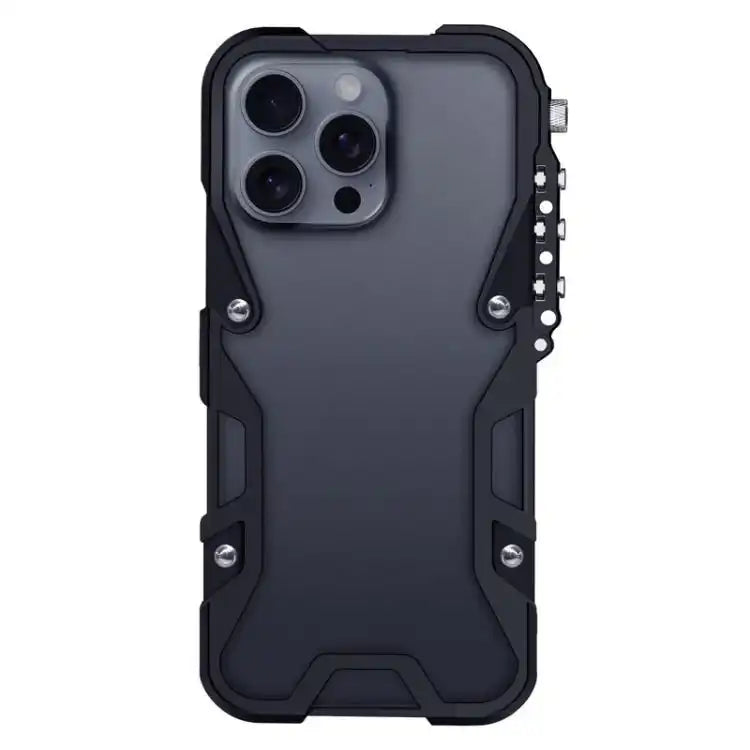 Trigger Design Hollow Metal Frame Phone Case with Lanyard