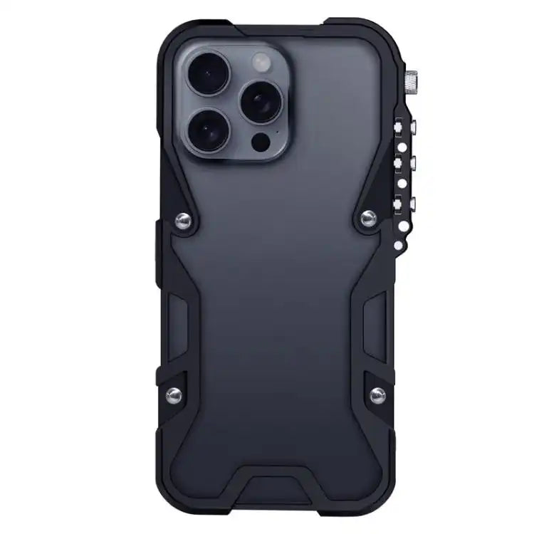 Trigger Design Hollow Metal Frame Phone Case with Lanyard