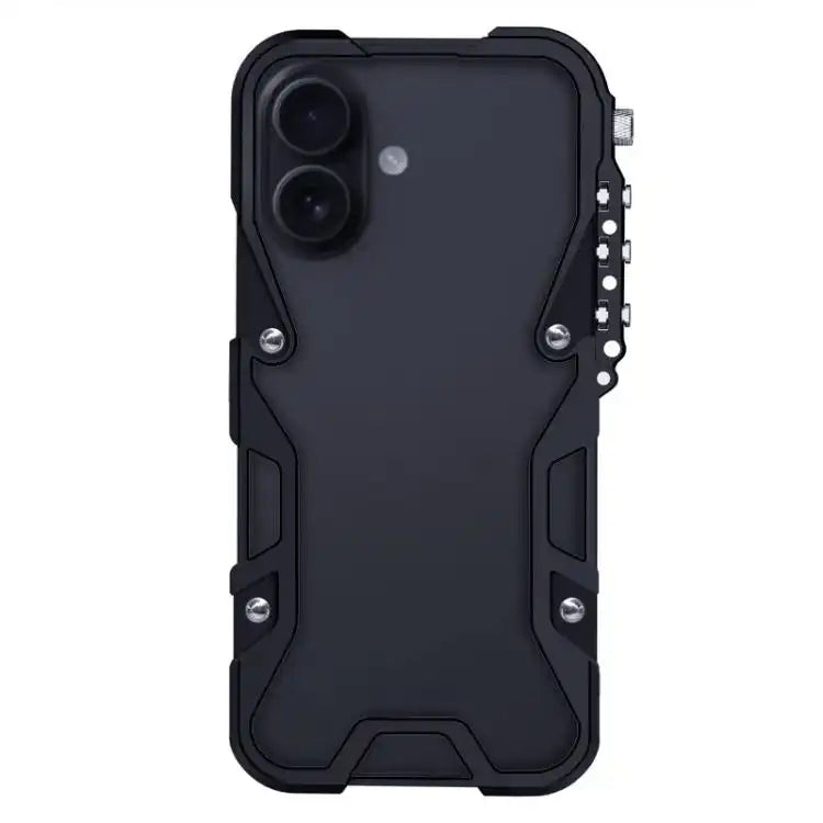 Trigger Design Hollow Metal Frame Phone Case with Lanyard
