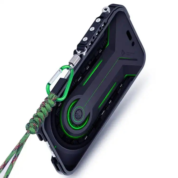 Trigger Design Hollow Metal Frame Phone Case with Lanyard