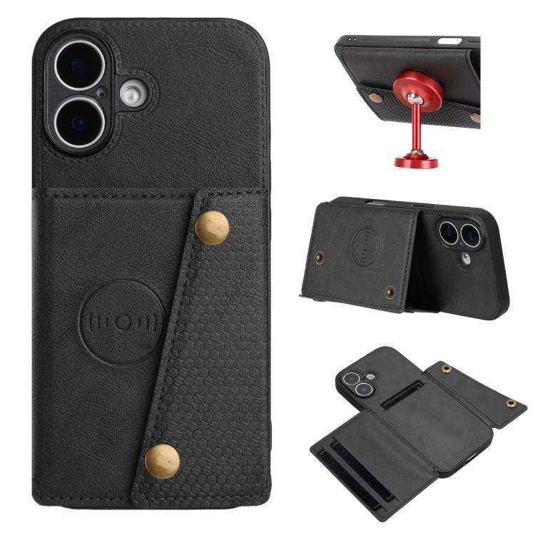 Double Buckle Card Slots Magnetic Phone Case