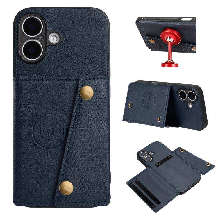 Double Buckle Card Slots Magnetic Phone Case