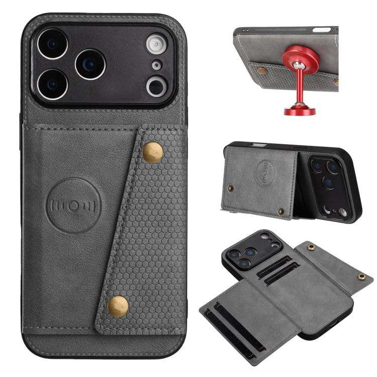 Double Buckle Card Slots Magnetic Phone Case