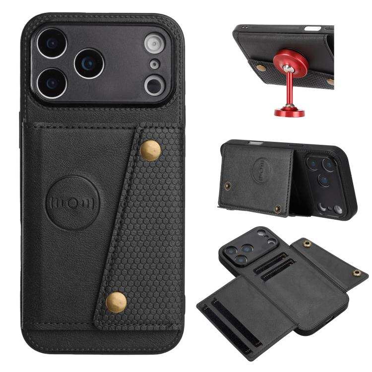 Double Buckle Card Slots Magnetic Phone Case