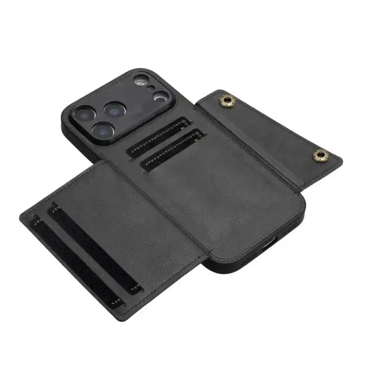 Double Buckle Card Slots Magnetic Phone Case