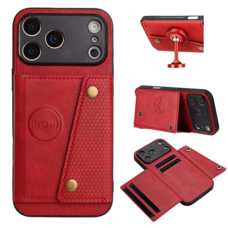 Double Buckle Card Slots Magnetic Phone Case