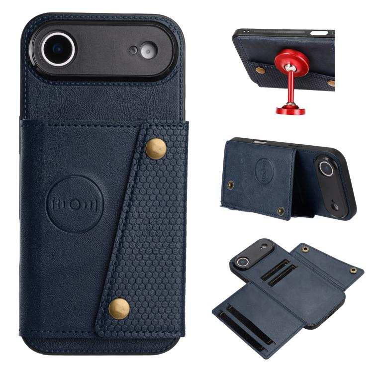 Double Buckle Card Slots Magnetic Phone Case
