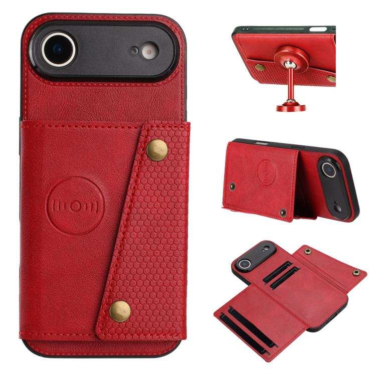 Double Buckle Card Slots Magnetic Phone Case