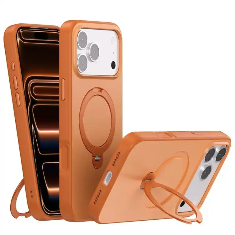 Contrast Color Rotation Holder Magsafe Phone Case