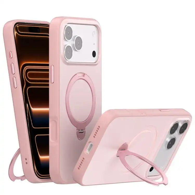 Contrast Color Rotation Holder Magsafe Phone Case