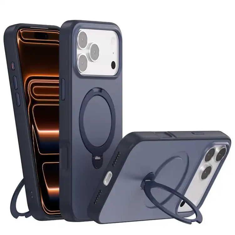 Contrast Color Rotation Holder Magsafe Phone Case