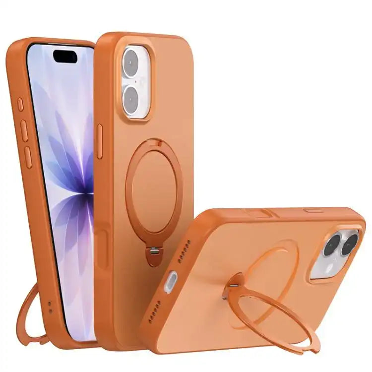 Contrast Color Rotation Holder Magsafe Phone Case