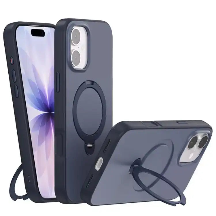 Contrast Color Rotation Holder Magsafe Phone Case