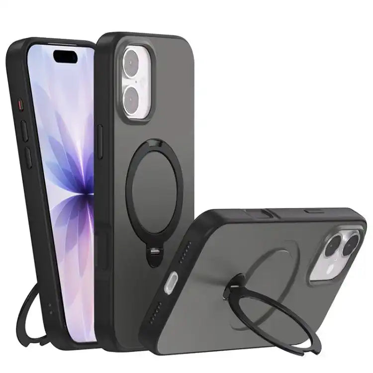 Contrast Color Rotation Holder Magsafe Phone Case